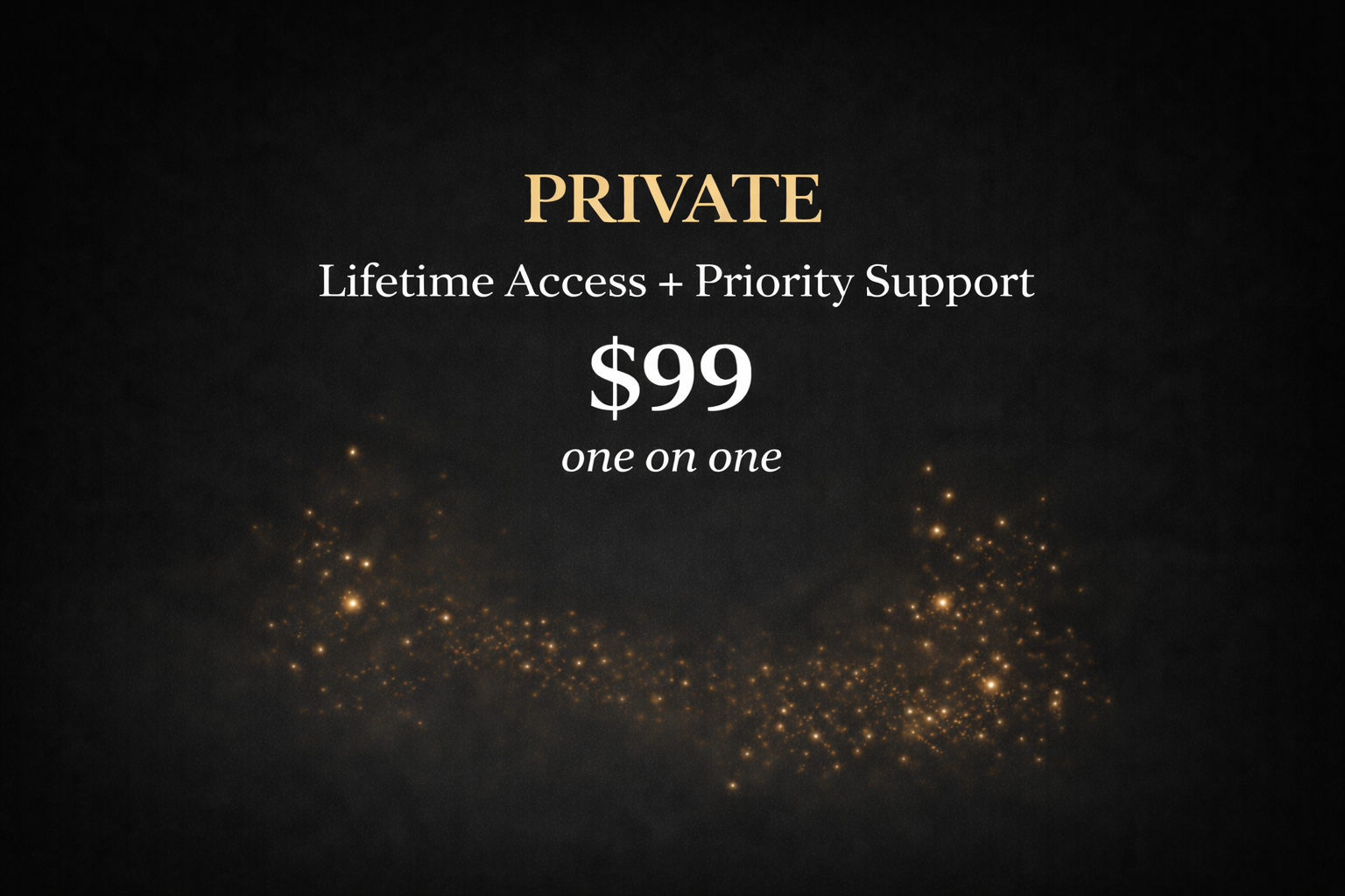 PRIVATE — Lifetime Access + Priority Support